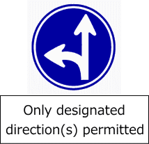標識画像　指定方向外進行禁止