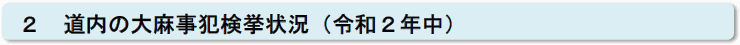 2 道内の大麻事犯検挙状況(平成28年中)