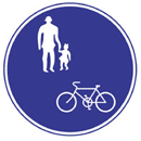 イラスト−自転車および歩行者専用道の標識