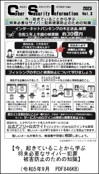 将来必要なサイバー犯罪被害防止の知識