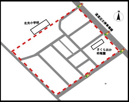 北光小学校周辺地区の地図