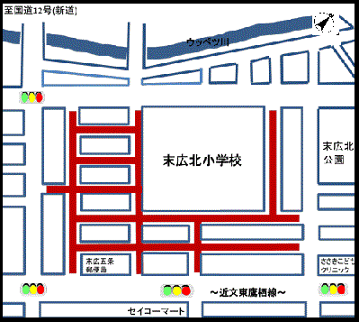 末広北小学校周辺地区の地図