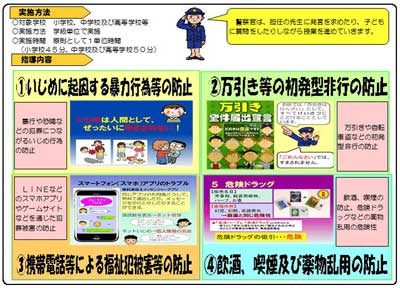 非行防止教室・薬物乱用防止教室について