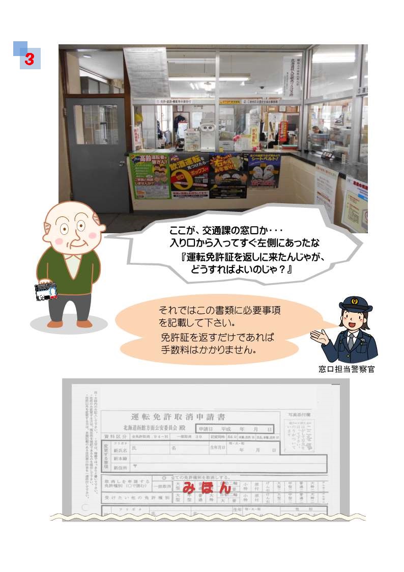 免許返納のすすめ 函館方面江差警察署