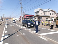 春の交通安全運動初山別村の画像