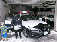 パトカー雪像お披露目会の写真2