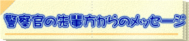 警察官の先輩方からのメッセージ