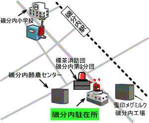 磯分内駐在所の地図