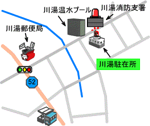 川湯駐在所の地図