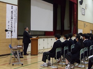 ご遺族の方の講演のようす