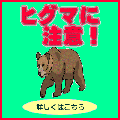 ヒグマに注意！