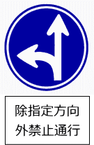 標識画像　指定方向外進行禁止