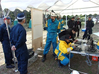 現地指揮所運営訓練の様子